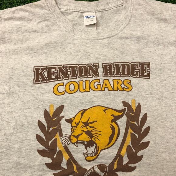 Light Grey Kenton Ridge Cougars Football Graphic Tee - Picture 4 of 4